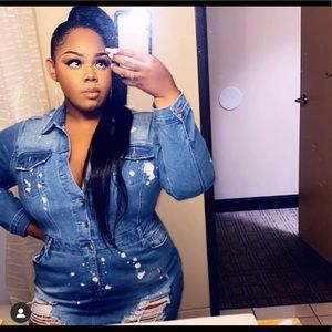 Denim dress fashion nova